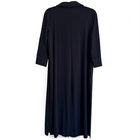 NWT Chico’s Travelers Navy Blue Button Down Long Cardigan Jacket Sz 1 (US 8/10) - Picture 3 of 5